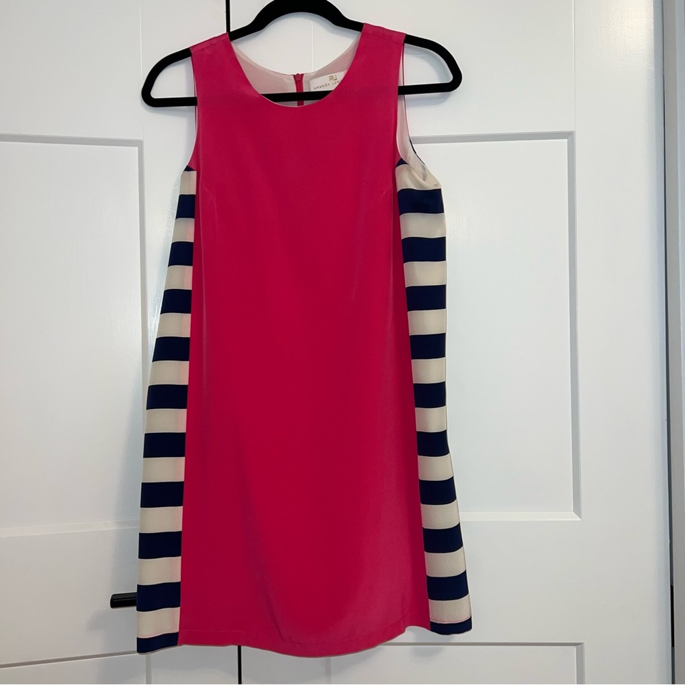 Amanda Uprichard Navy & Pink Dress